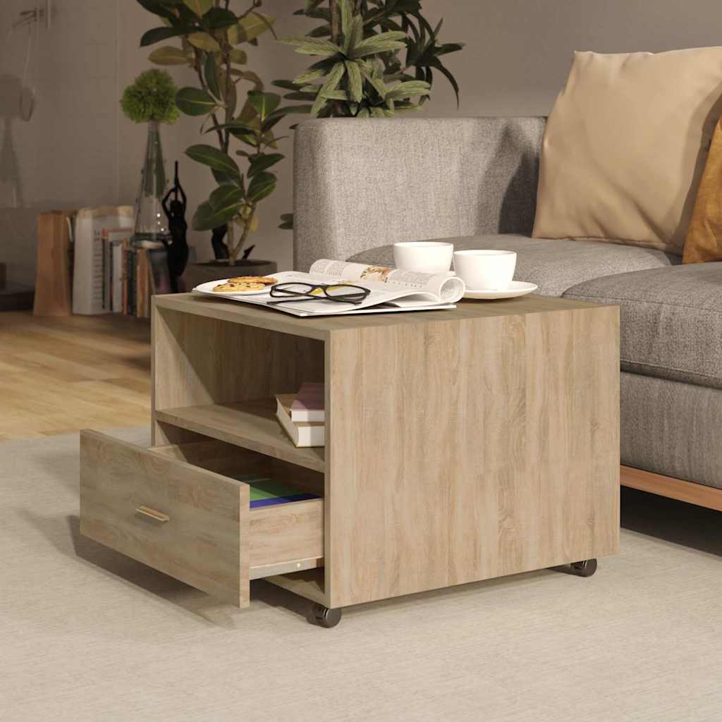 Vidaxl salontafel 55x55x40 cm bewerkt hout sonoma eikenkleurig