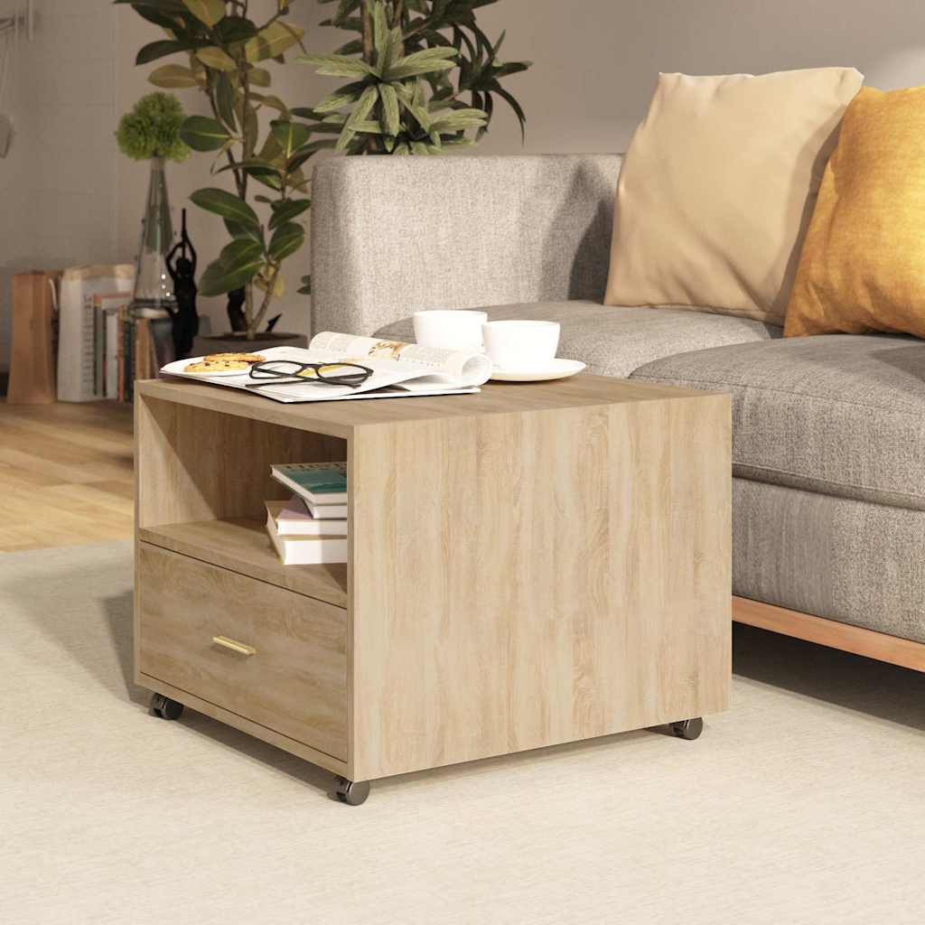 Vidaxl salontafel 55x55x40 cm bewerkt hout sonoma eikenkleurig
