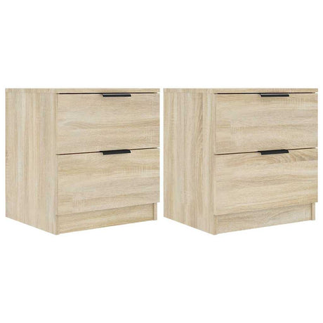 Vidaxl nachtkastjes 2 st bewerkt hout sonoma eikenkleurig