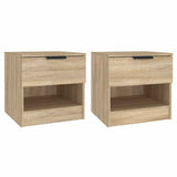 Vidaxl nachtkastjes 2 st bewerkt hout sonoma eikenkleurig