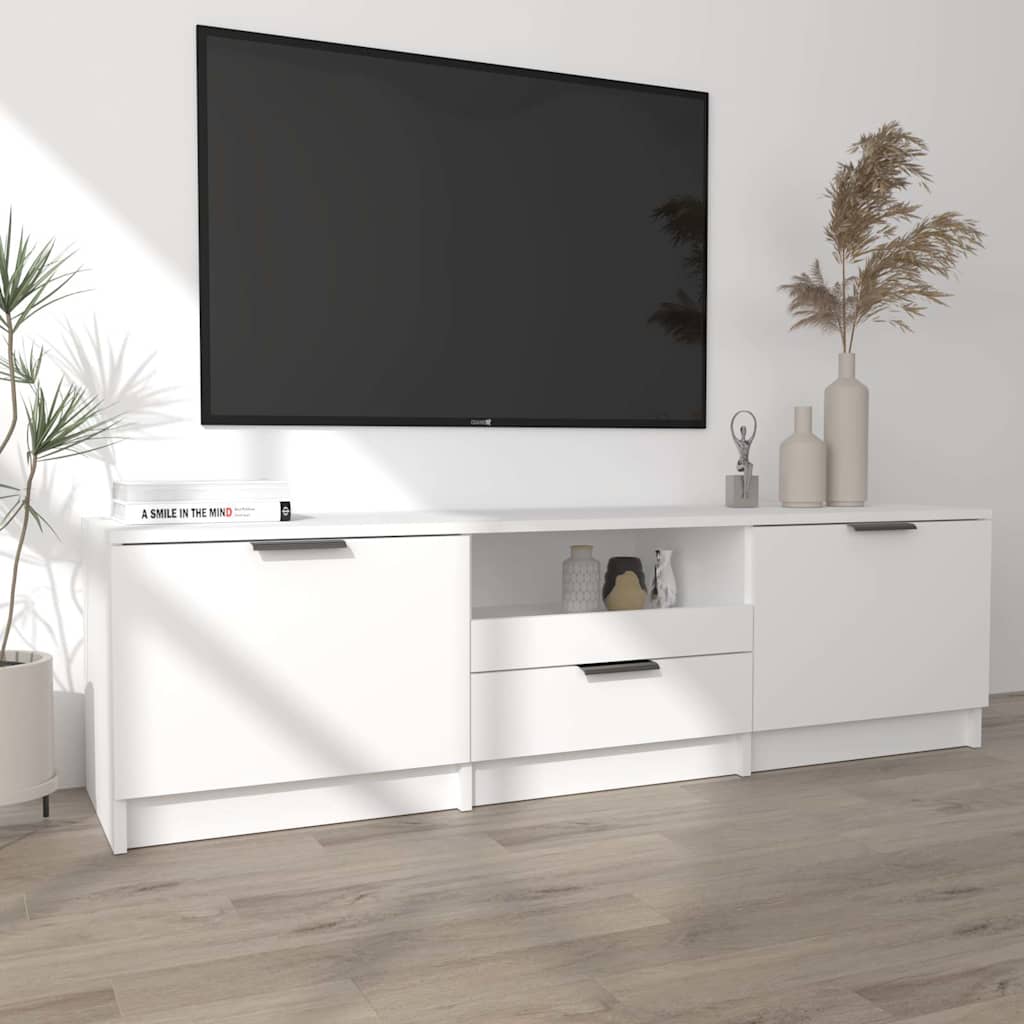 Vidaxl tv-meubel wit 140x35x40 cm bewerkt hout
