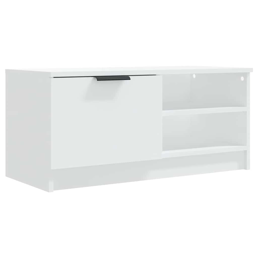 Vidaxl tv-meubel 80x35x36,5 cm bewerkt hout wit