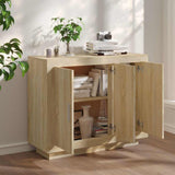 Vidaxl dressoir 92x35x75 cm bewerkt hout sonoma eikenkleurig