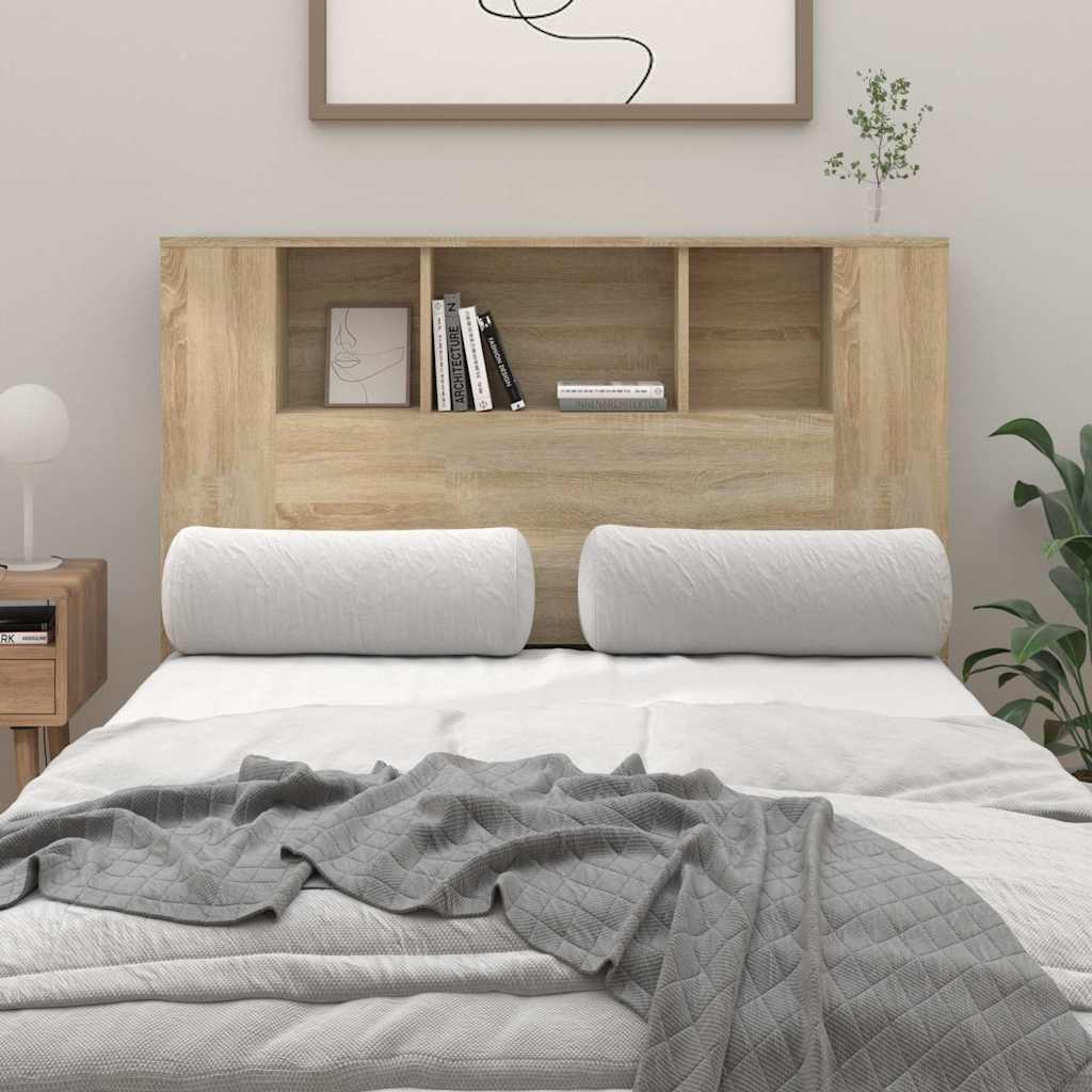 Vidaxl hoofdbordkast 120x18,5x102,5 cm sonoma eikenkleurig