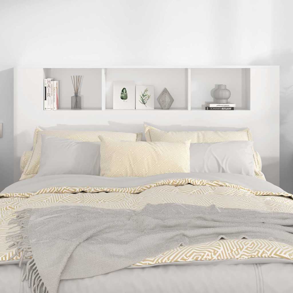 Vidaxl hoofdbordkast 160x18,5x104,5 cm hoogglans wit