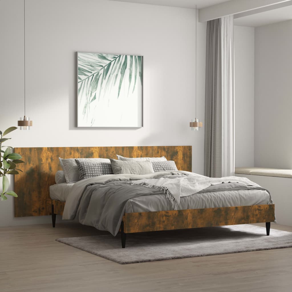 Vidaxl hoofdbord wandmodel 240x1,5x80 cm bewerkt hout gerookt eiken