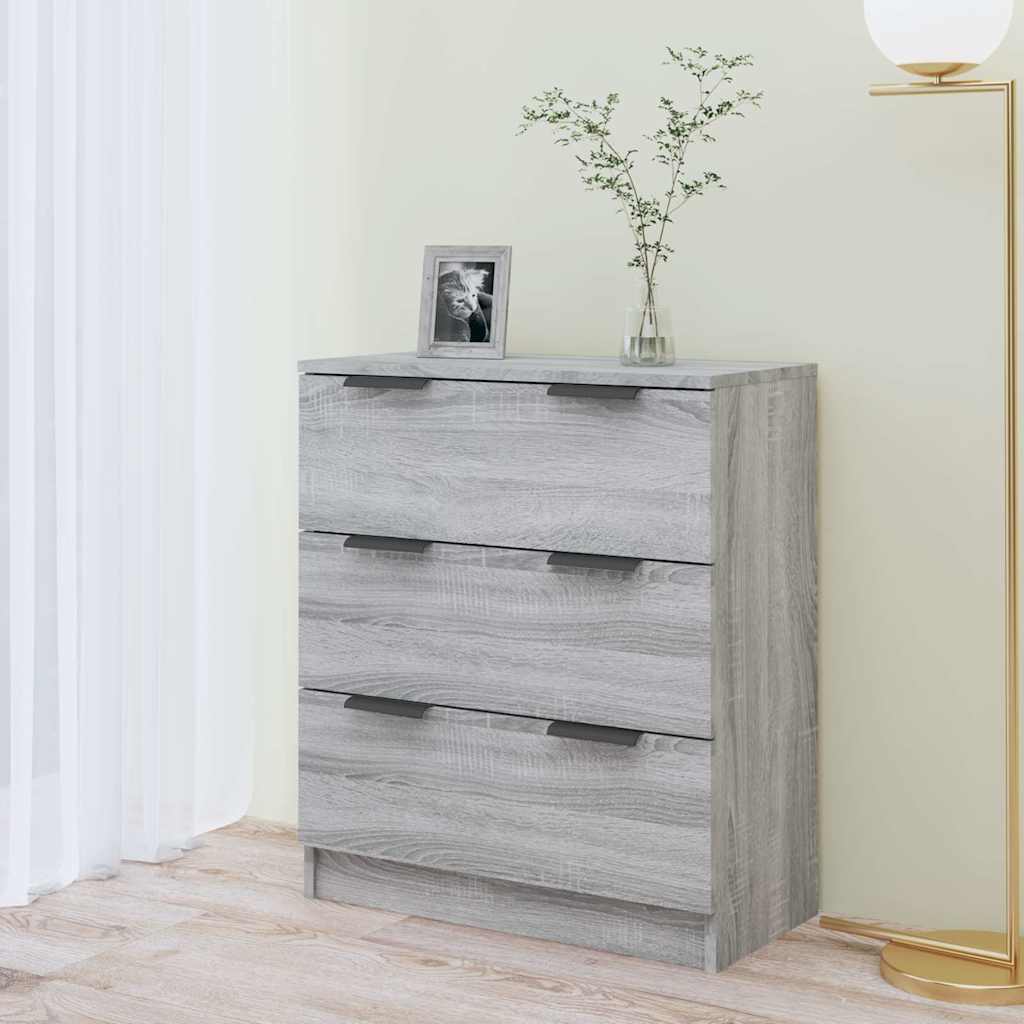 Vidaxl dressoir 60x30x70 cm bewerkt hout grijs sonoma eiken
