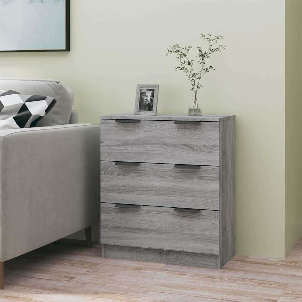 Vidaxl dressoir 60x30x70 cm bewerkt hout grijs sonoma eiken