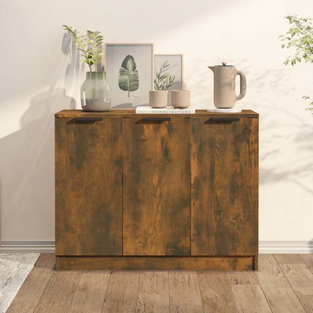 Vidaxl dressoir 90,5x30x70 cm bewerkt hout gerookt eikenkleurig