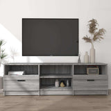 Vidaxl tv-meubel 150x33,5x45 cm bewerkt hout grijs sonoma eikenkleurig
