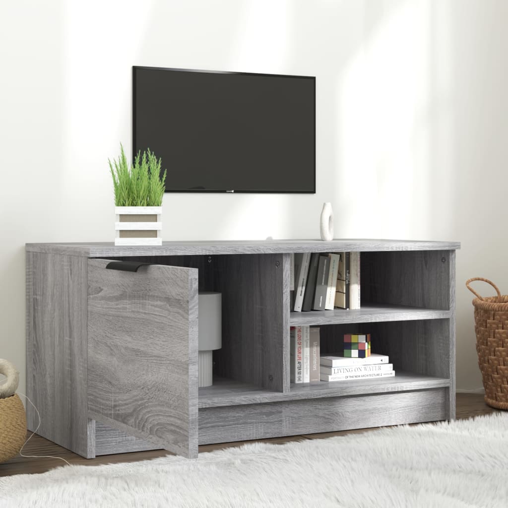 Vidaxl tv-meubel 80x35x36,5 cm bewerkt hout grijs sonoma eikenkleurig
