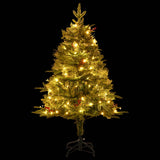 Vidaxl Weihnachtsbaum mit LED- und Kiefernkegeln 150 cm PVC und PE Green