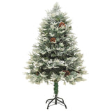 Vidaxl Christmas tree with LED and pine cones 120 cm PVC and PE green