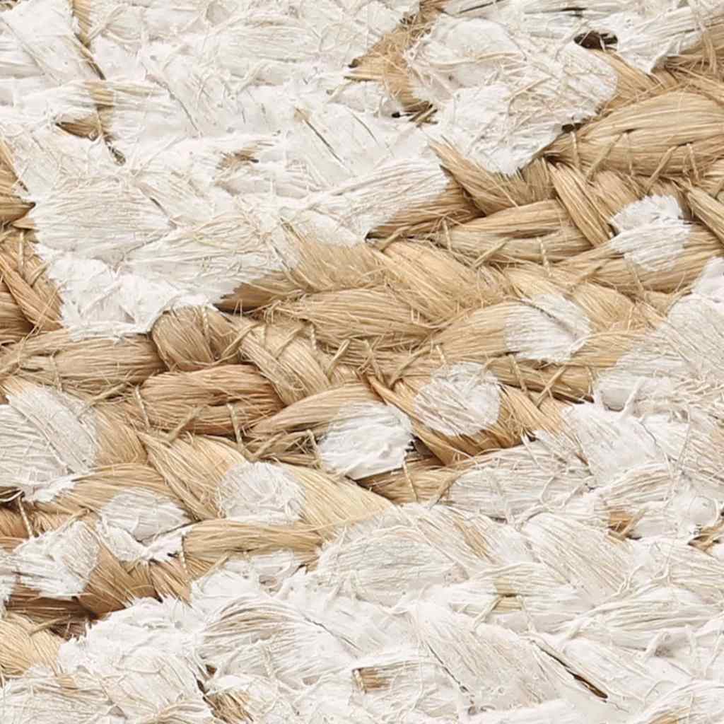 Vidaxl -Teppich mit dem Druck um 180 cm geflochtene Jute