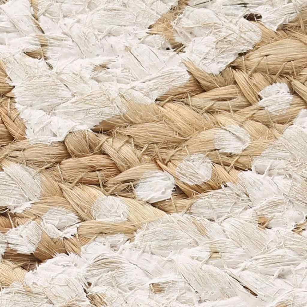 VIDAXL -Teppich mit dem Druck um 210 cm geflochtene Jute