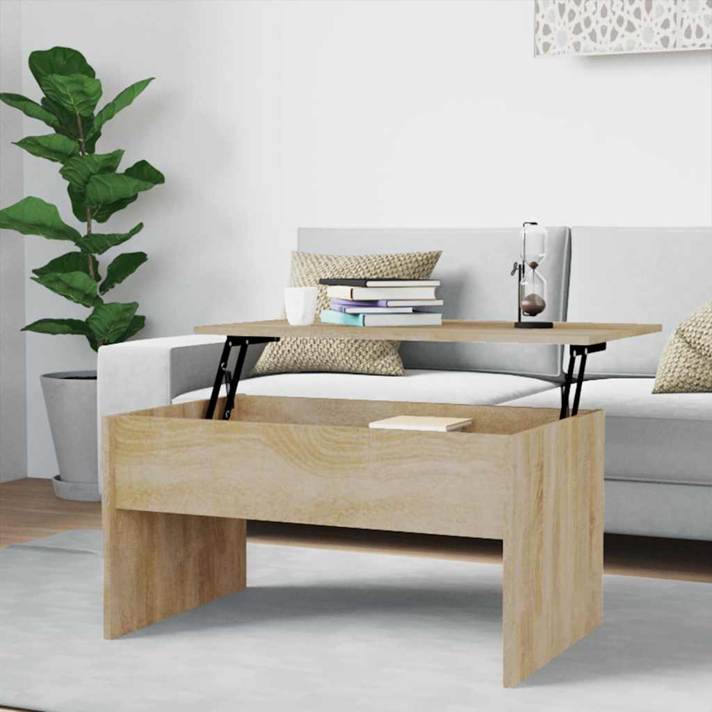 Vidaxl salontafel 80x50,5x41,5 cm bewerkt hout sonoma eikenkleurig