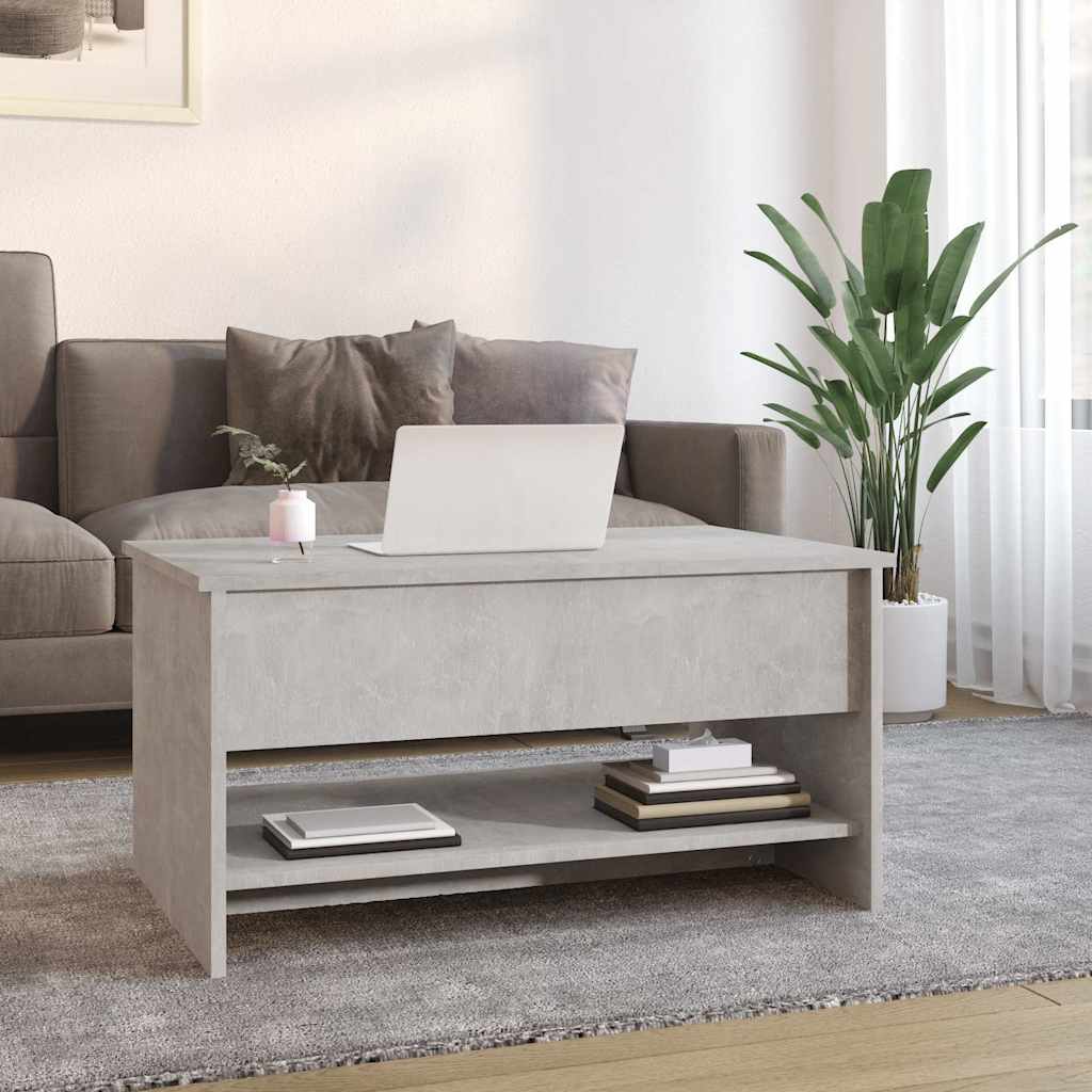 Vidaxl salontafel 80x50x40 cm bewerkt hout betongrijs