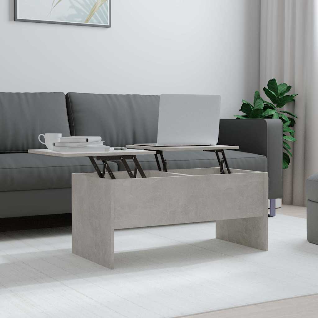 Vidaxl salontafel 102x50,5x46,5 cm bewerkt hout betongrijs