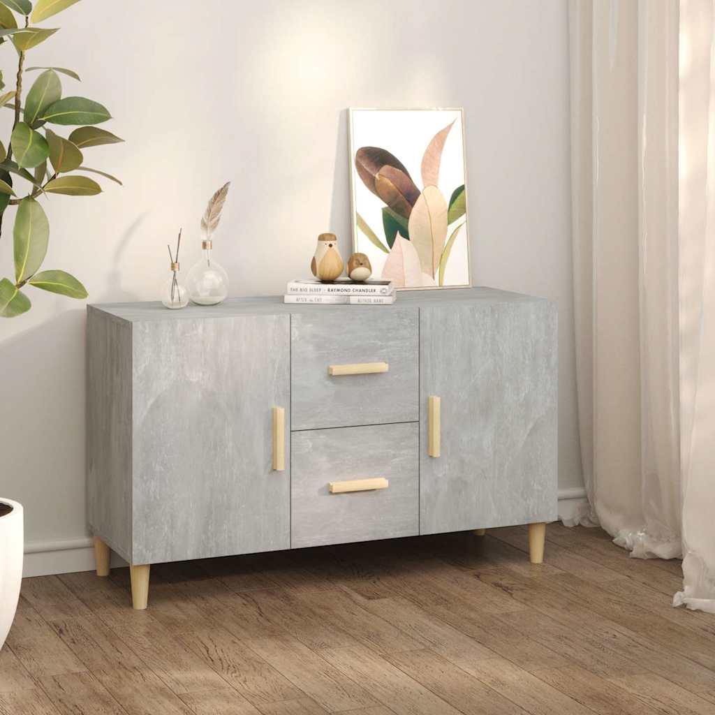 Vidaxl dressoir 100x36x60 cm bewerkt hout betongrijs