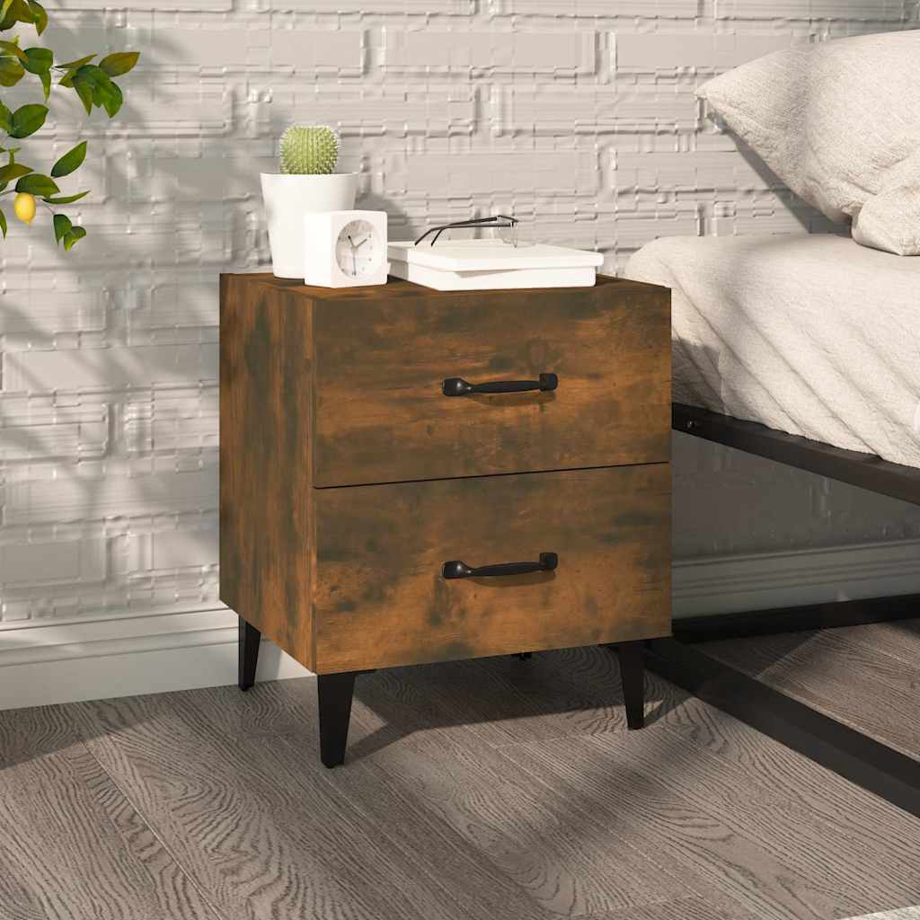 Vidaxl nachtkastje 40x35x47,5 cm gerookt eikenkleurig