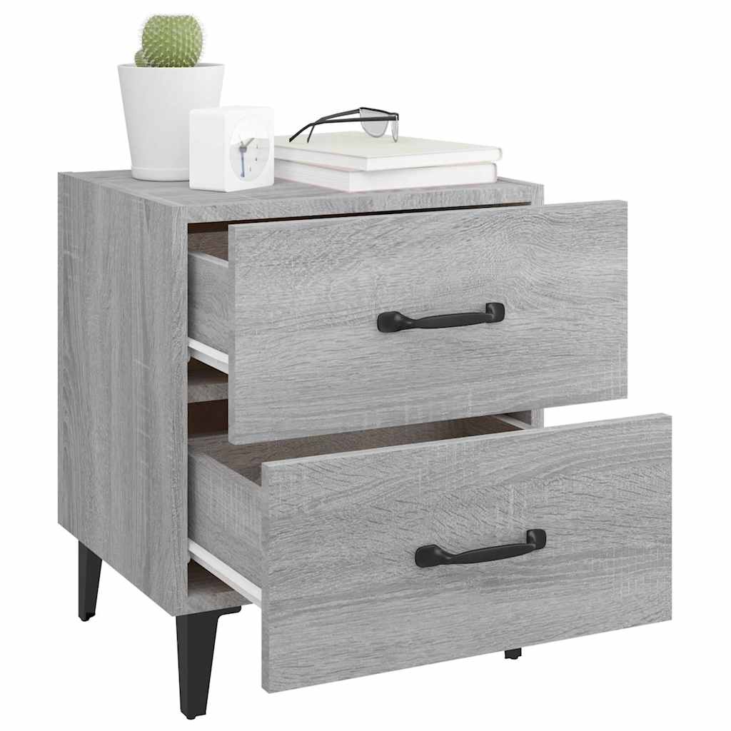Vidaxl nachtkastje 40x35x47,5 cm grijs sonoma eikenkleurig