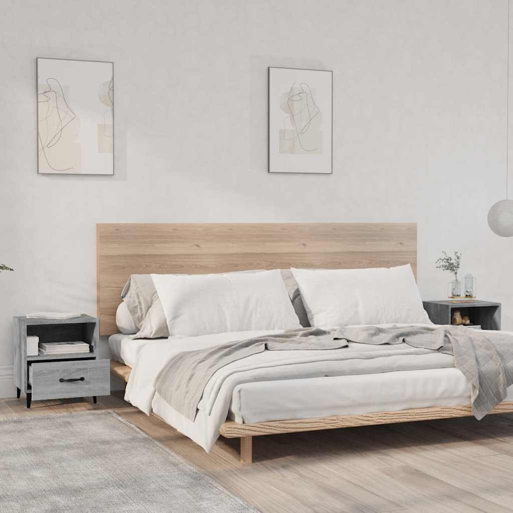 Vidaxl nachtkastjes 2 st bewerkt hout grijs sonoma eikenkleurig