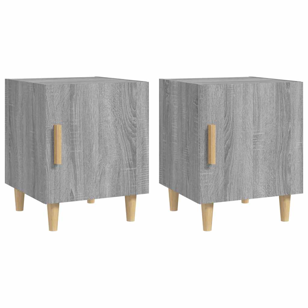 Vidaxl nachtkastjes 2 st bewerkt hout grijs sonoma eikenkleurig