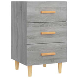 Vidaxl nachtkastje 40x40x66 cm bewerkt hout grijs sonoma eikenkleurig