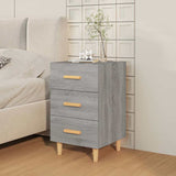 Vidaxl nachtkastje 40x40x66 cm bewerkt hout grijs sonoma eikenkleurig