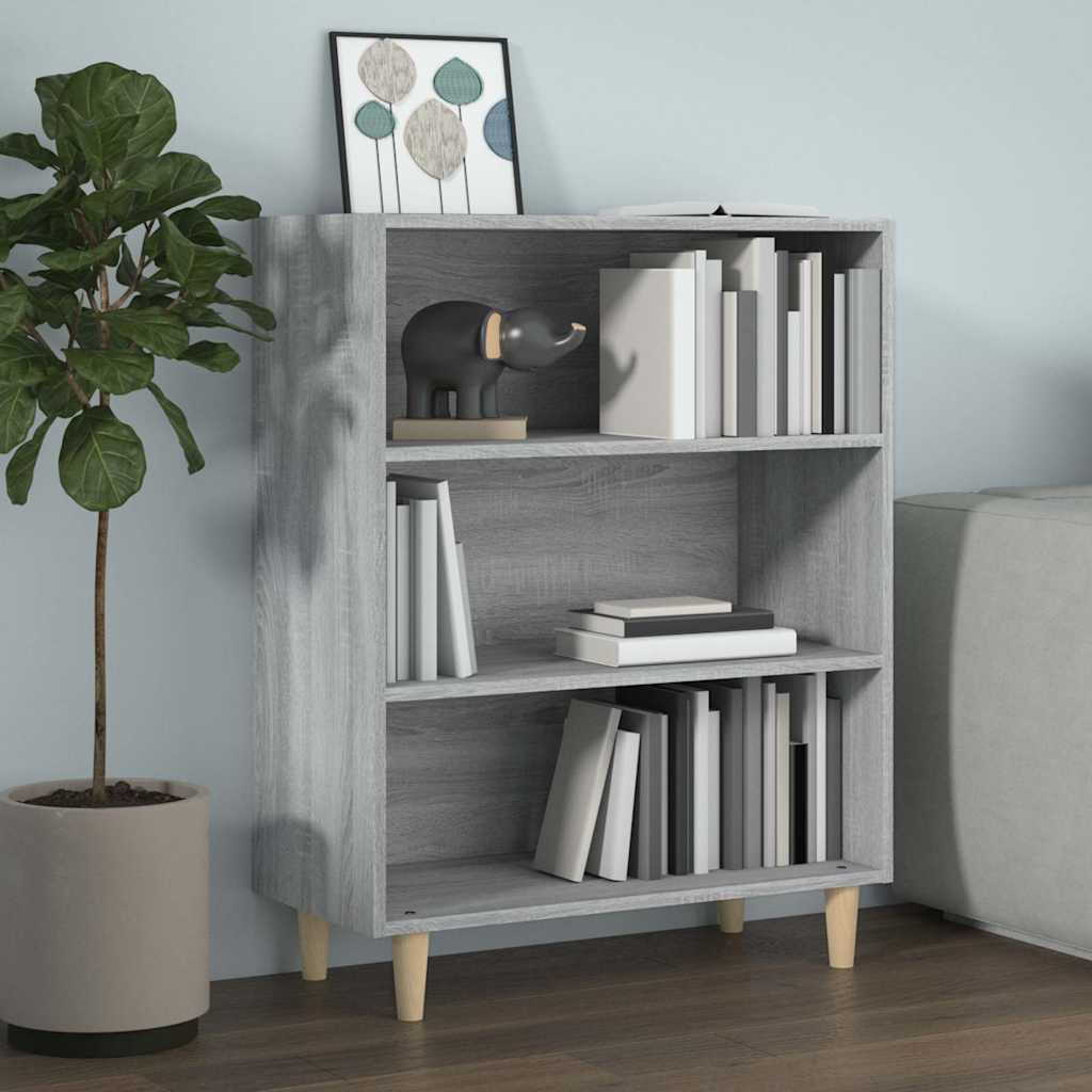 Vidaxl dressoir 69,5x32,5x90 cm bewerkt hout grijs sonoma eikenkleurig