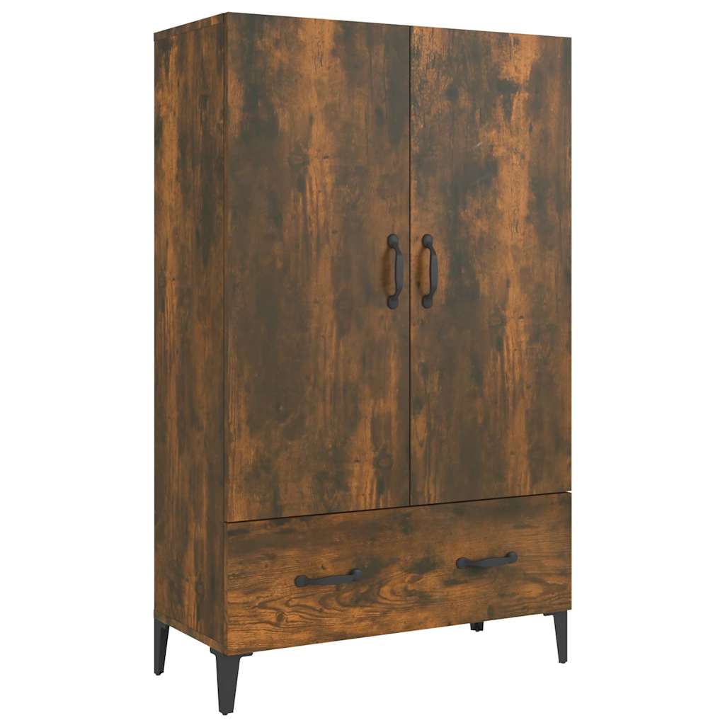 Vidaxl hoge kast 70x31x115 cm bewerkt hout gerookt eikenkleurig