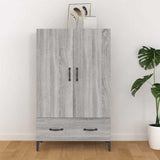 Vidaxl hoge kast 70x31x115 cm bewerkt hout grijs sonoma eikenkleurig