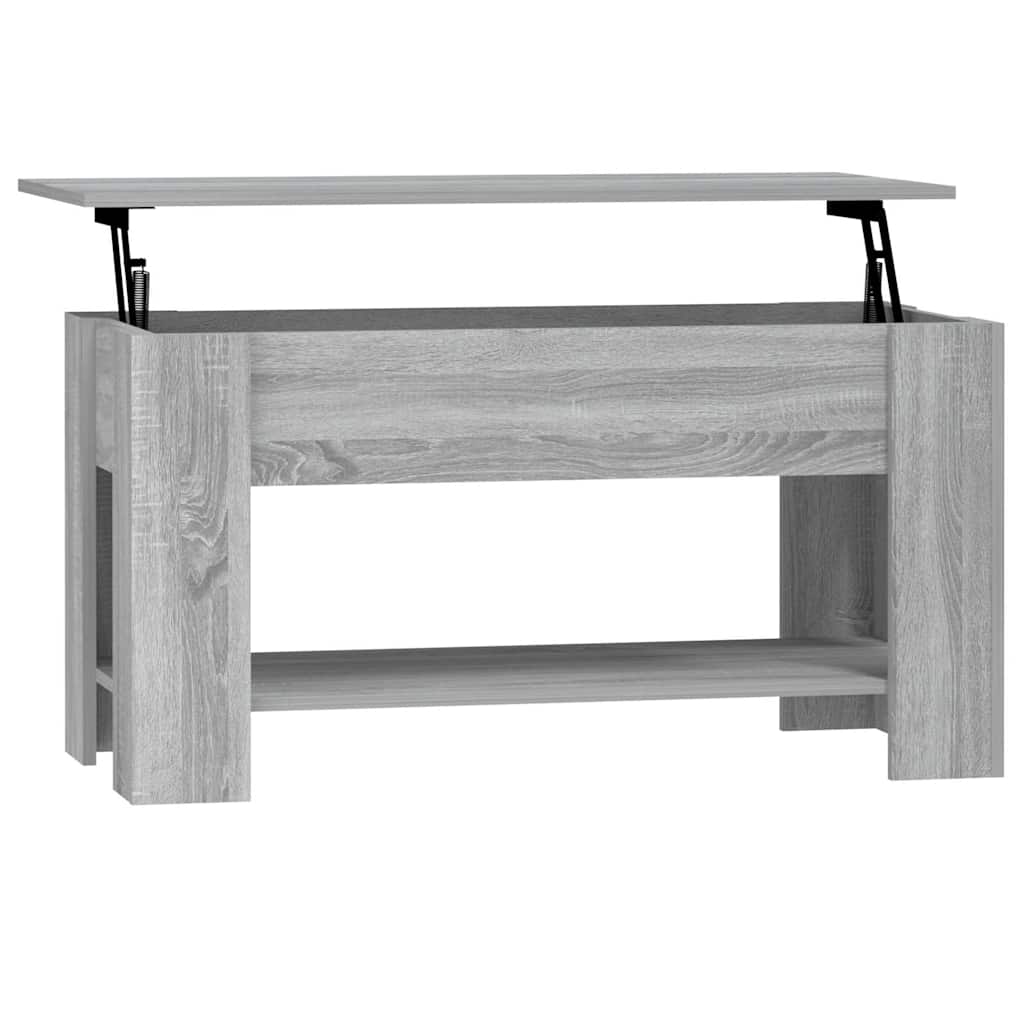 Vidaxl salontafel 101x49x52 cm bewerkt hout grijs sonoma eikenkleurig