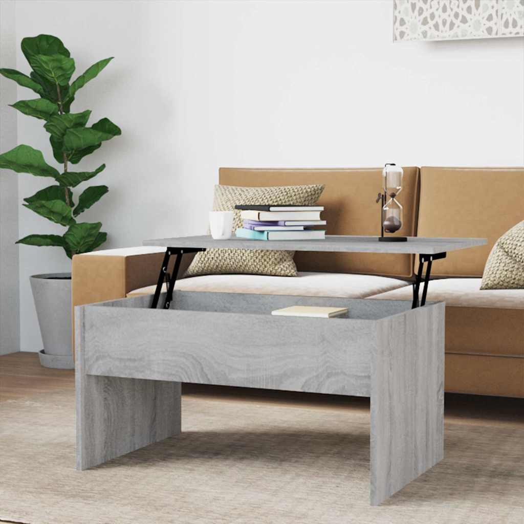 Vidaxl salontafel 80x50,5x41,5 cm bewerkt hout grijs sonoma eikenkleur