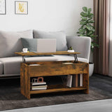 Vidaxl salontafel 102x50x52,5 cm bewerkt hout gerookt eikenkleurig