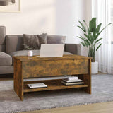 Vidaxl salontafel 80x50x40 cm bewerkt hout gerookt eikenkleurig