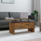 Vidaxl salontafel 102x50,5x46,5 cm bewerkt hout gerookt eikenkleurig
