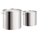 Vidaxl 2-piece cooking pan set 50 25 L stainless steel