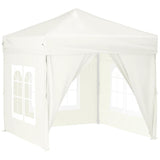 Vidaxl Partytent faltbar mit Seitenwänden 2x2 M cremefarben -gepflegt