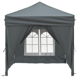 Vidaxl partyTent foldble med sidoväggar 2x2 m antracit -färgad