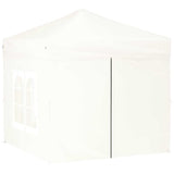 Vidaxl Partytent faltbar mit Seitenwänden 2x2 m weiß