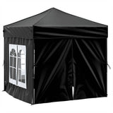Vidaxl Partytent faltbar mit Seitenwänden 2x2 m schwarz