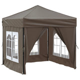 Vidaxl partyTent foldble med sidoväggar 2x2 m taupe