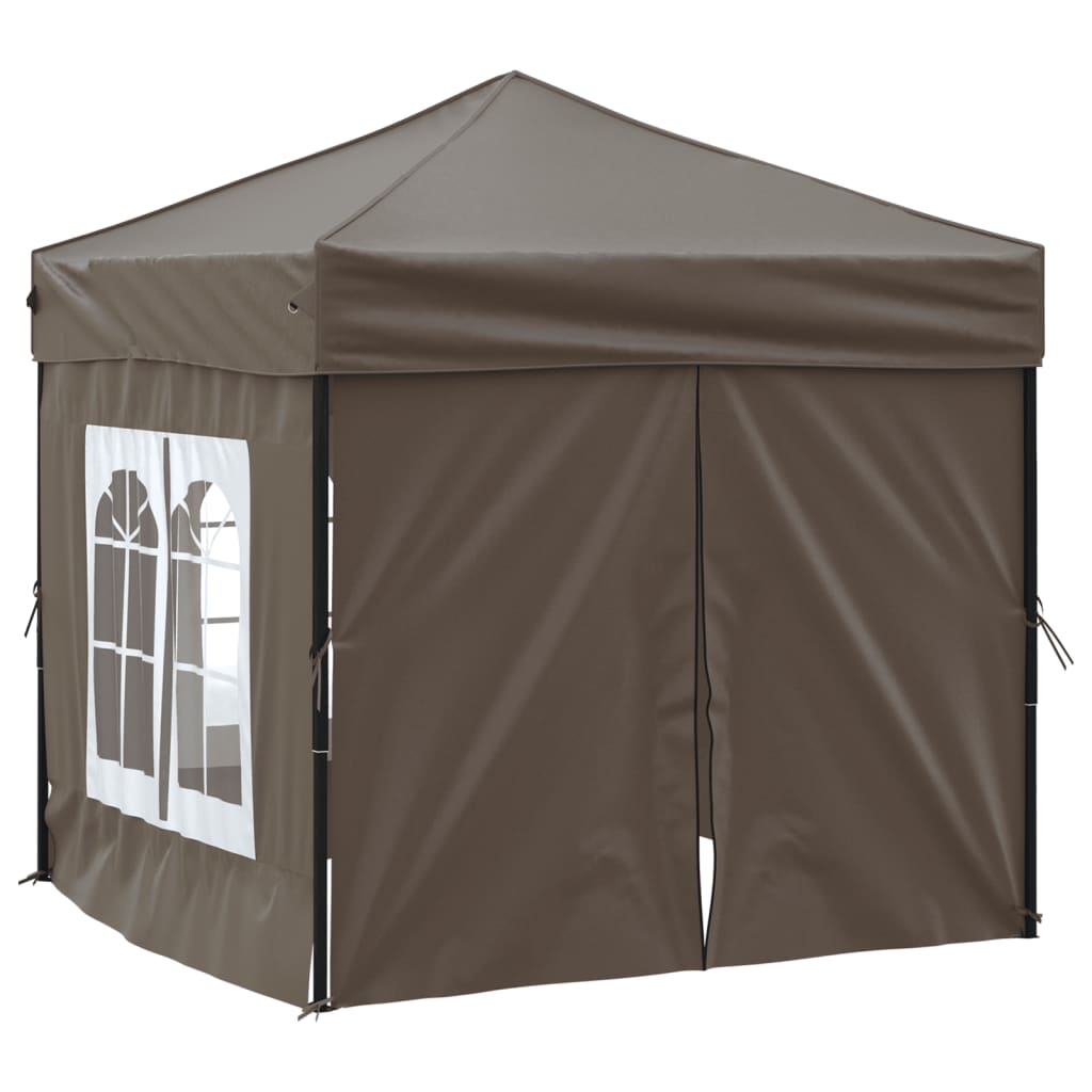 Vidaxl partyTent foldble med sidoväggar 2x2 m taupe