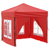 Vidaxl PartyTent plegable con paredes laterales 2x2 m rojo