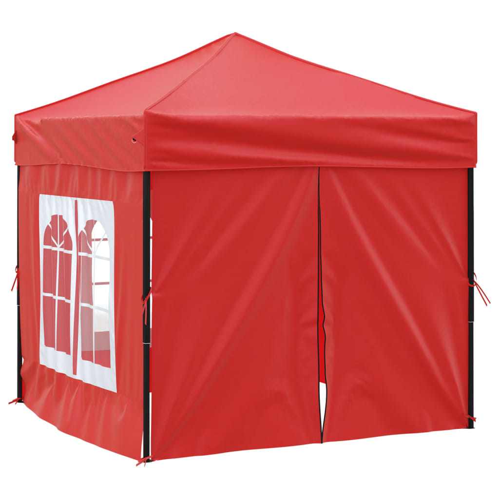 Vidaxl PartyTent plegable con paredes laterales 2x2 m rojo