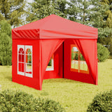 Vidaxl PartyTent plegable con paredes laterales 2x2 m rojo