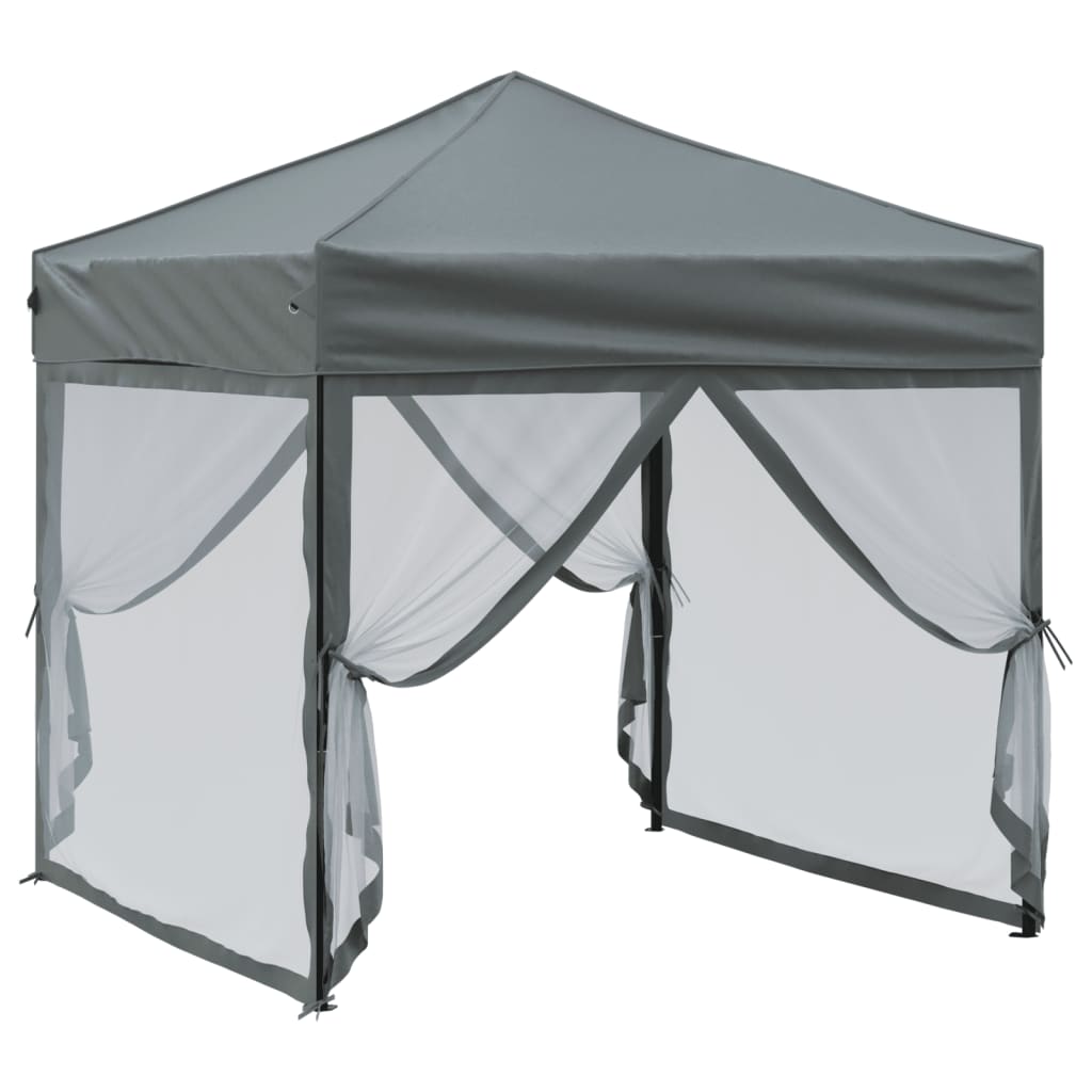 Vidaxl partyTent foldble med sidoväggar 2x2 m antracit -färgad