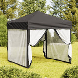 Vidaxl partyTent foldble med sidoväggar 2x2 m antracit -färgad