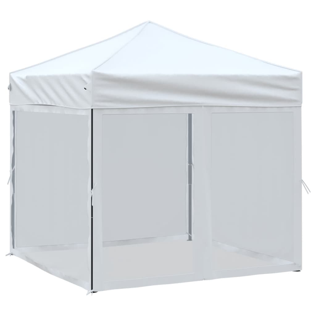 Vidaxl PartyTent pliable avec des parois latérales 2x2 m blanc